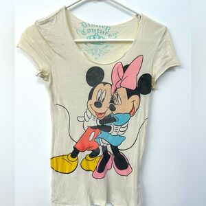 Disney Cream Minnie and Mickey Short Sleeve Tee